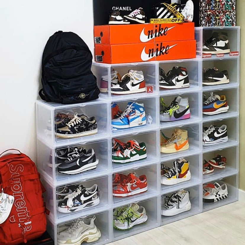 ORIGINALAB Premium Stackable Side Display Hard Case AJ Shoe Box Clear (Magnetic Door) originalab originalab - originalfook singapore