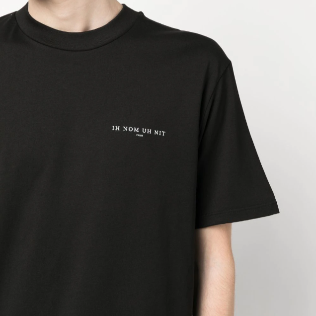 IH NOM UH NIT Paris Mask Authentic Back Print Tee Black NUS23231 IH NOM UH NI IH NOM UH NI - originalfook singapore