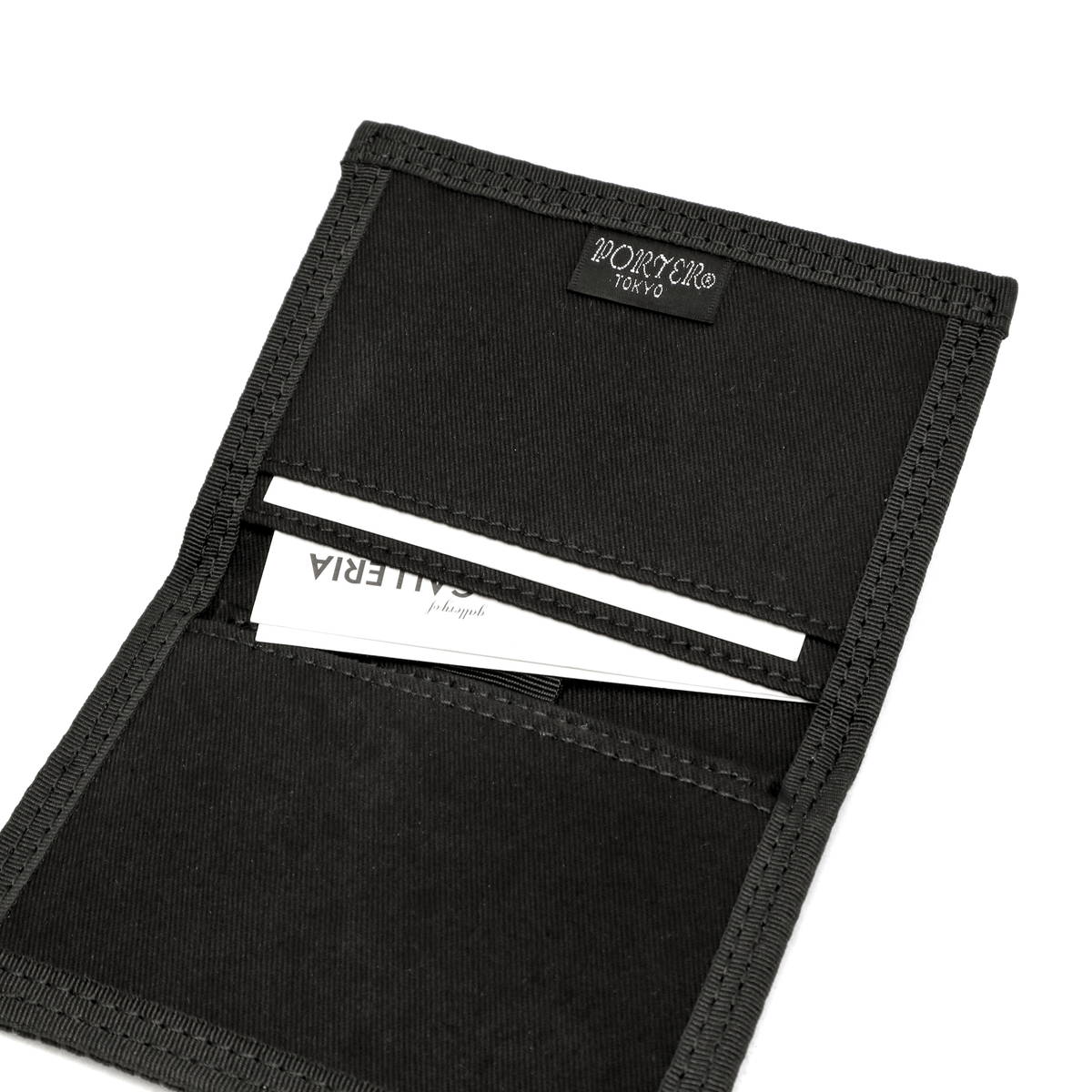 Porter Yoshida Japan Drawing Card Case from PORTER JAPAN, black leather bag with sleek design and card slots.