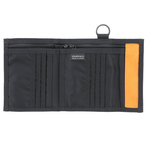 Porter Yoshida Japan Tanker Two-Fold Wallet in black, compact accessories with multiple card slots and a sleek design.