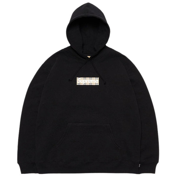 SUPREME X BURBERRY Box Logo Hoodie Black supreme supreme - originalfook singapore