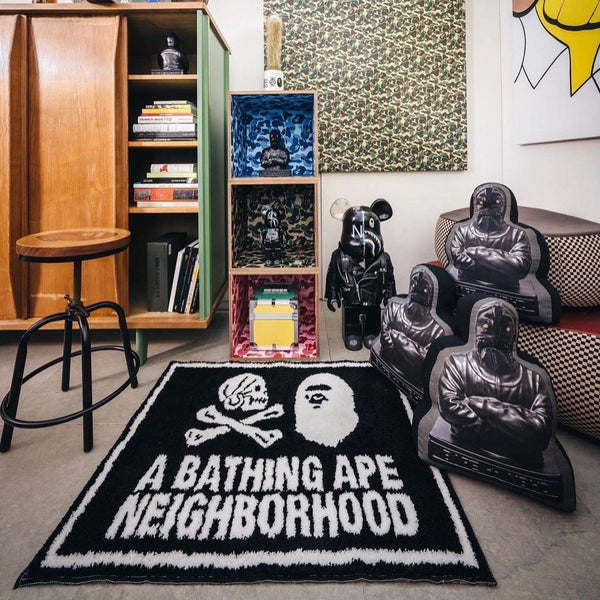 Bathing Ape X Neighborhood Rug Mat Black | ORIGINALFOOK