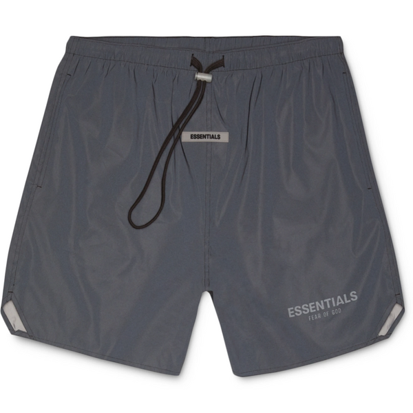 FEAR OF GOD Essentials 3M Reflective Nylon Shorts Black ORIGINALFOOK