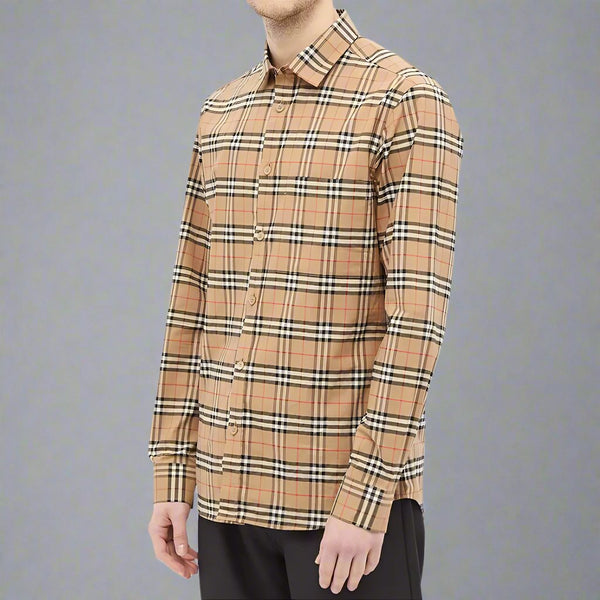 Burberry Simpson Check Long Sleeve Shirt BURBERRY BURBERRY - originalfook singapore