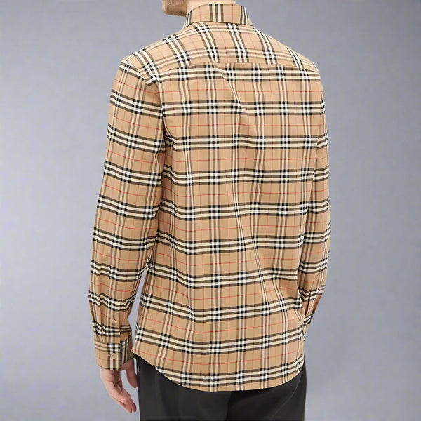 Burberry Simpson Check Long Sleeve Shirt BURBERRY BURBERRY - originalfook singapore