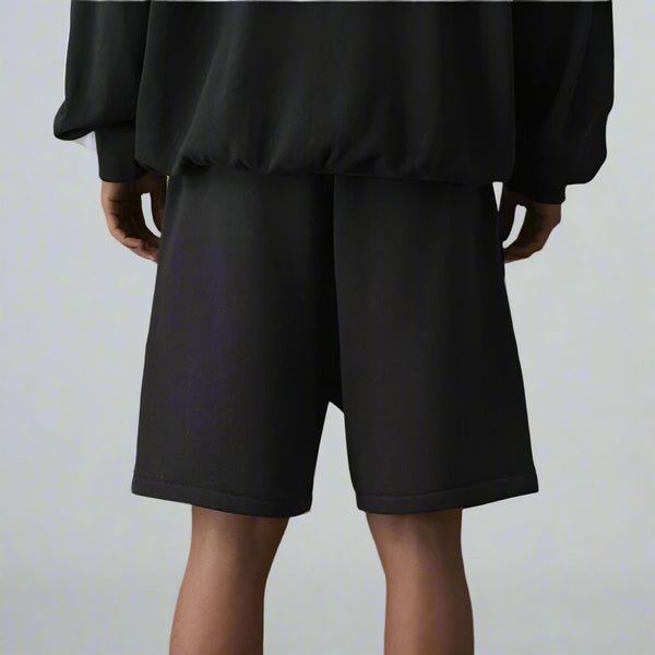 FEAR OF GOD Essentials Felt Logo Sweat Shorts Black FEAR OF GOD FEAR OF GOD - originalfook singapore