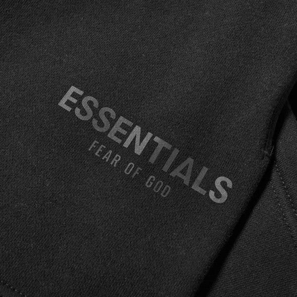 FEAR OF GOD Essentials 3M Black Reflective Logo Sweat Shorts Black (White Label)