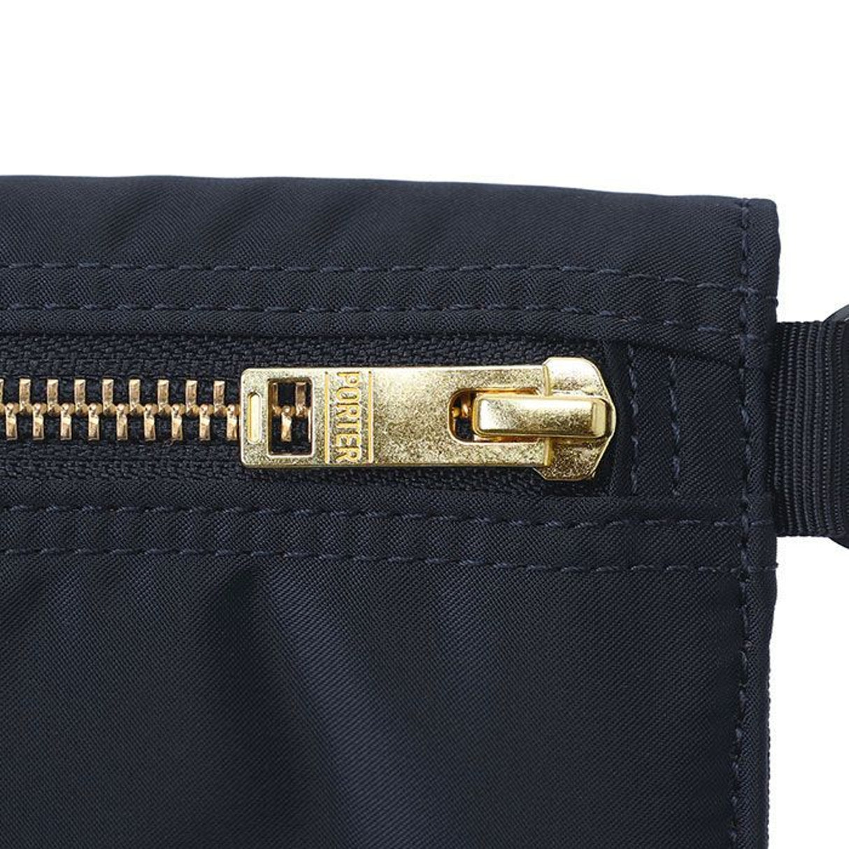 Porter Yoshida Japan Tanker Two-Fold Wallet in Iron Blue with multiple card slots and bifold design, accessories by PORTER JAPAN