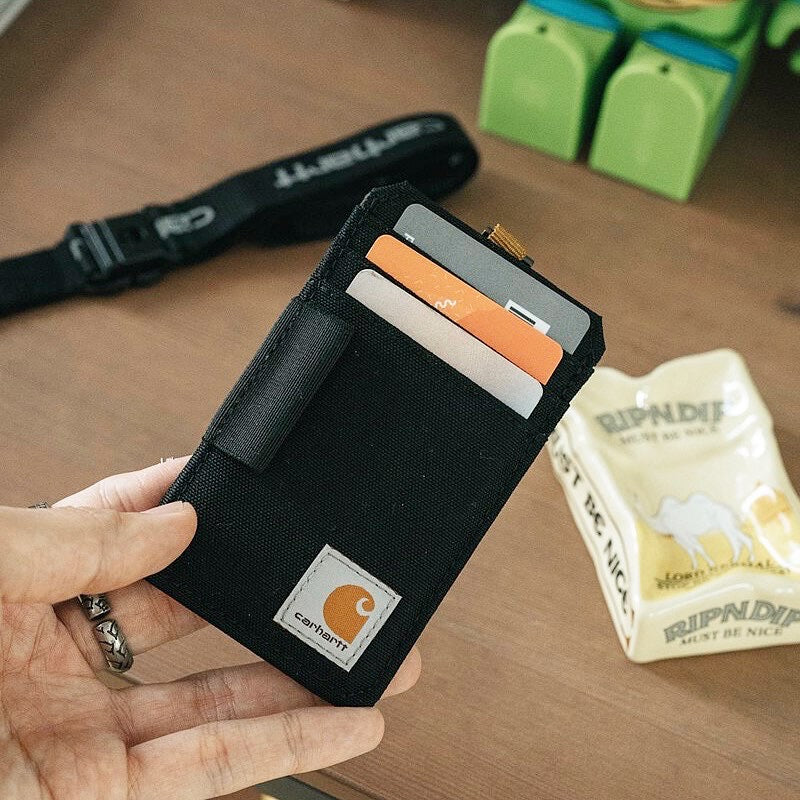 Carhartt USA ID Holder & Lanyard Set With Reflective Logo Black carhartt carhartt - originalfook singapore