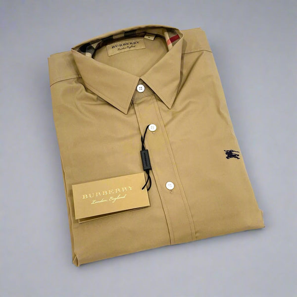 Burberry Cambridge Long Sleeve Shirt Tan BURBERRY BURBERRY - originalfook singapore