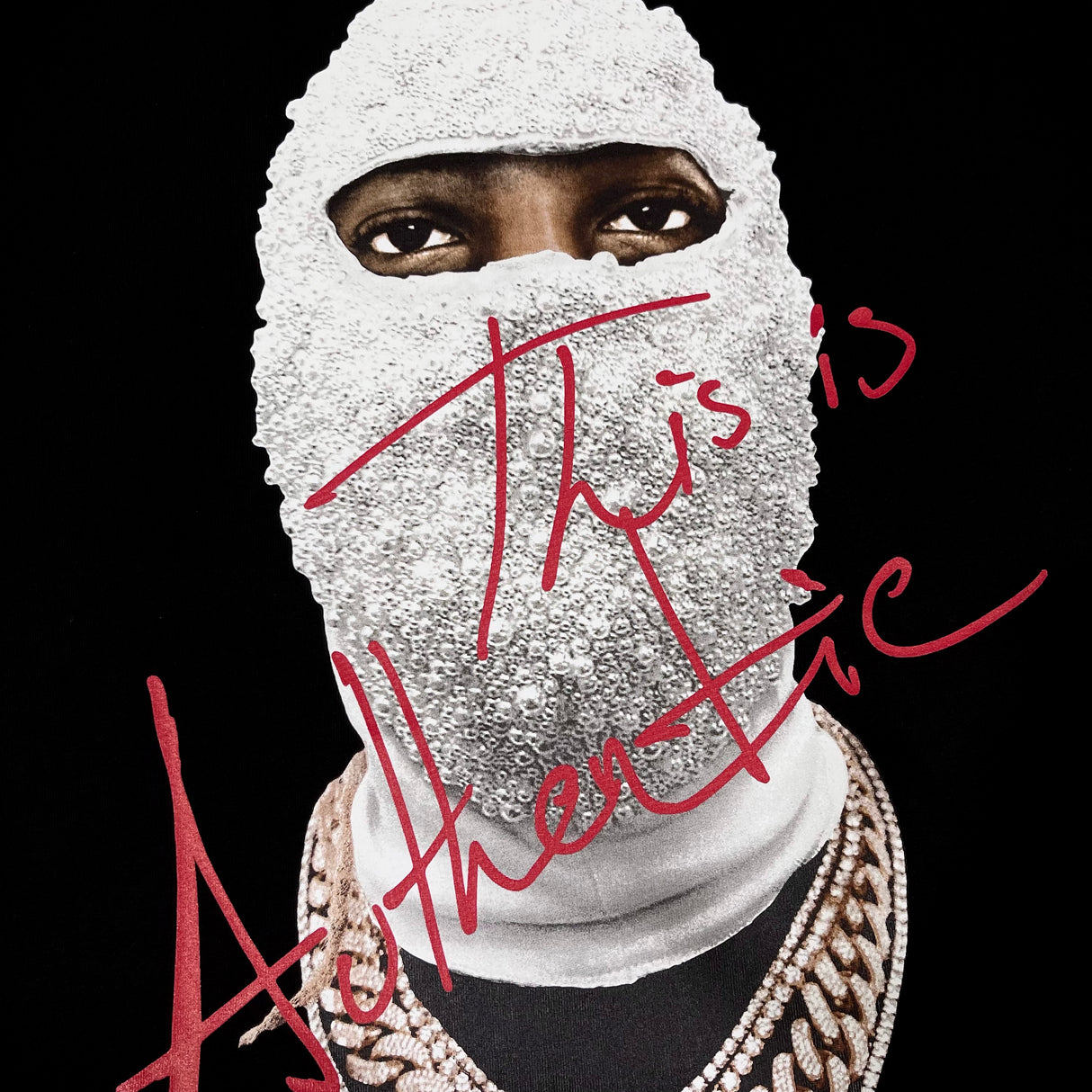 IH NOM UH NIT Paris Mask Authentic Back Print Tee Black NUS23231 IH NOM UH NIT IH NOM UH NIT - originalfook singapore