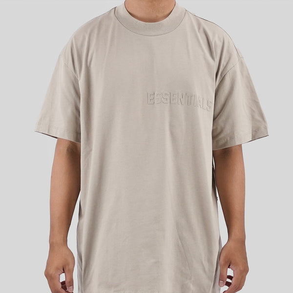 FEAR OF GOD Essentials Felt Logo Tee Smoke FEAR OF GOD FEAR OF GOD - originalfook singapore