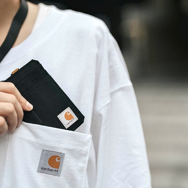 Carhartt USA ID Holder & Lanyard Set With Reflective Logo Black carhartt carhartt - originalfook singapore