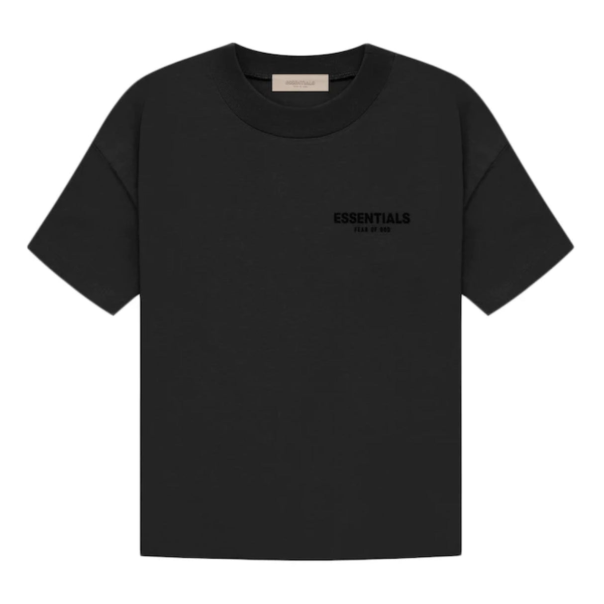 FEAR OF GOD Essentials Felt Logo Tee Black FEAR OF GOD FEAR OF GOD - originalfook singapore