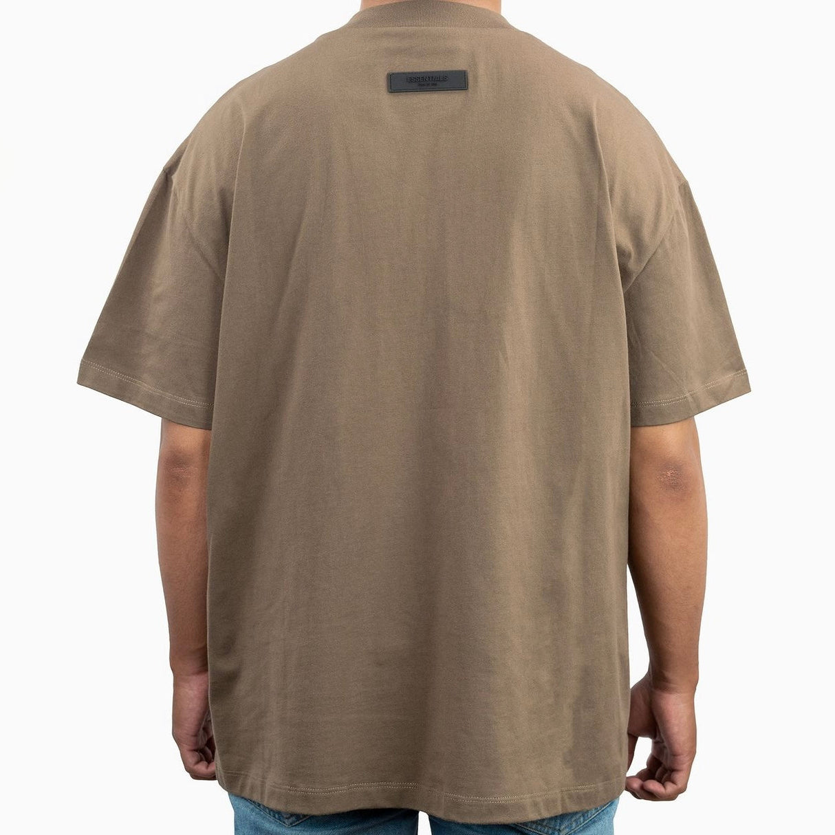 FEAR OF GOD Essentials Felt Logo Tee Wood FEAR OF GOD FEAR OF GOD - originalfook singapore