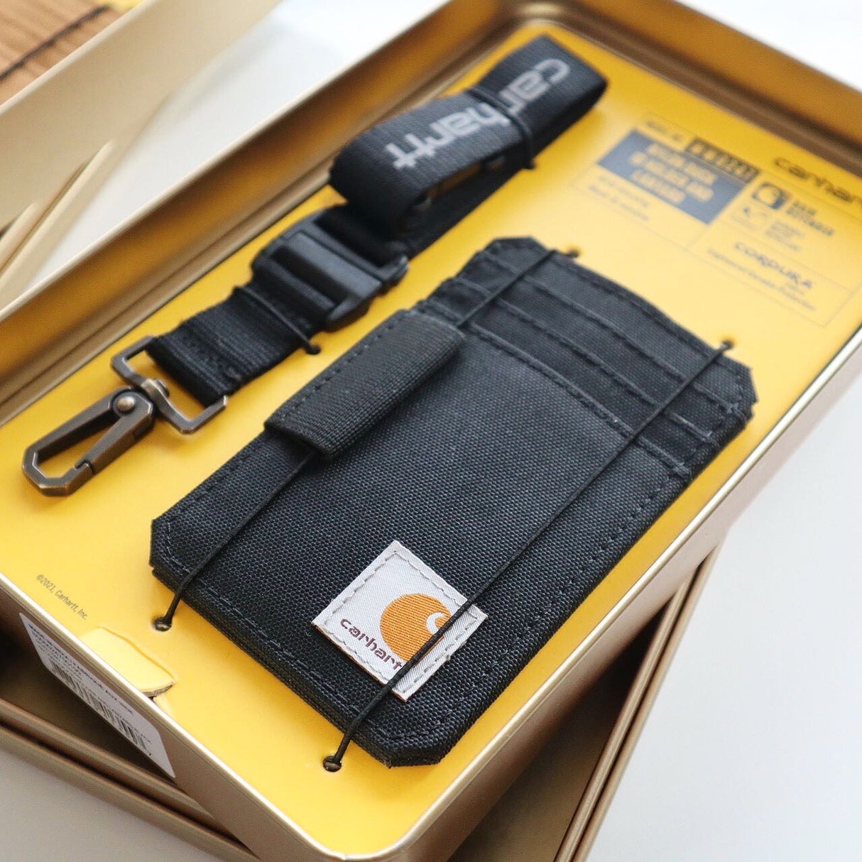 Carhartt USA ID Holder & Lanyard Set With Reflective Logo Black carhartt carhartt - originalfook singapore