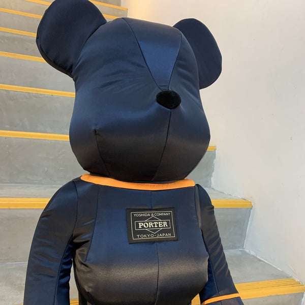 MEDICOM Bearbrick X Porter Yoshida Japan Tanker Iron Blue 1000%