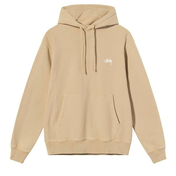 STUSSY Stock Logo Hoodie Beige STUSSY STUSSY - originalfook singapore