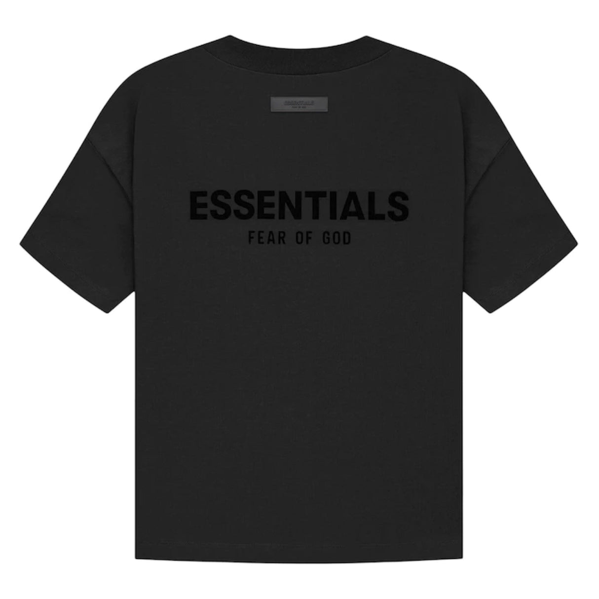 FEAR OF GOD Essentials Felt Logo Tee Black FEAR OF GOD FEAR OF GOD - originalfook singapore