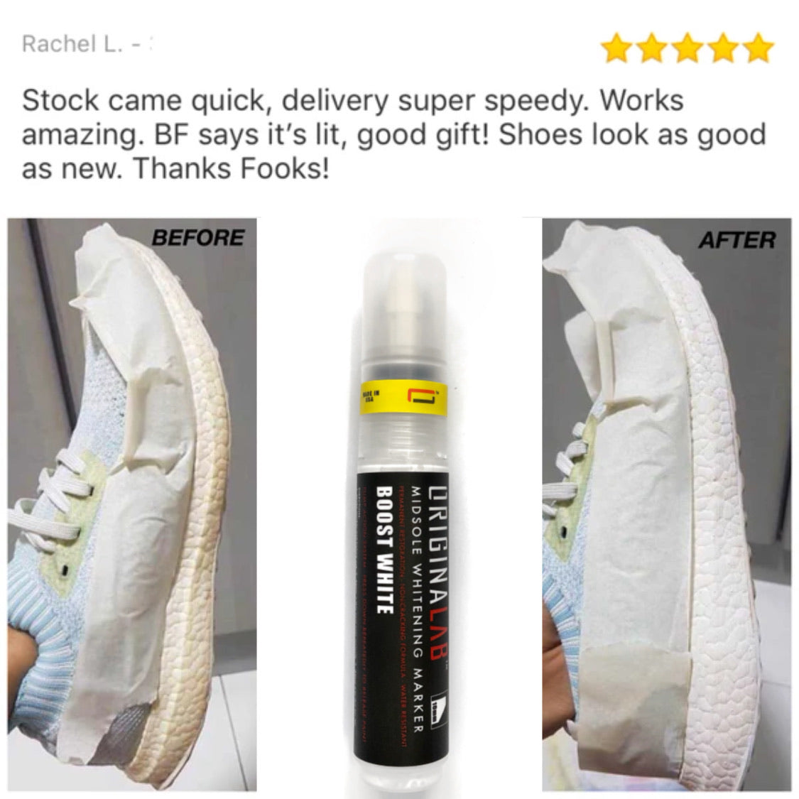 ORIGINALAB Advanced Midsole Whitener Marker Boost White originalab originalab - originalfook singapore