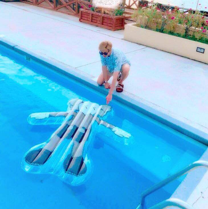 KAWS HOLIDAY Korea Companion 170CM Floating Bed Clear KAWS KAWS - originalfook singapore