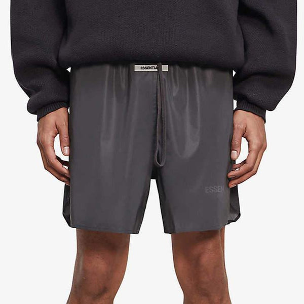 FEAR OF GOD Essentials 3M Reflective Nylon Shorts Black ORIGINALFOOK