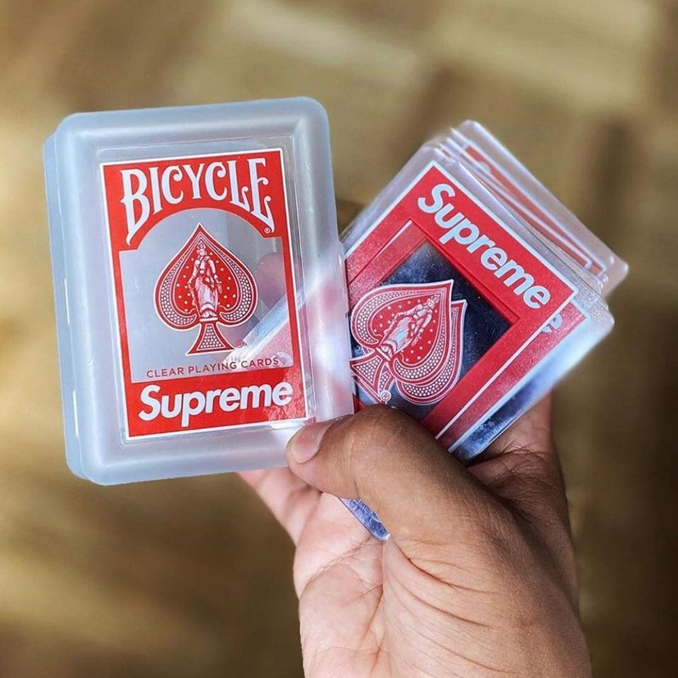 SUPREME Bicycle Clear Playing Poker Card Deck supreme supreme - originalfook singapore