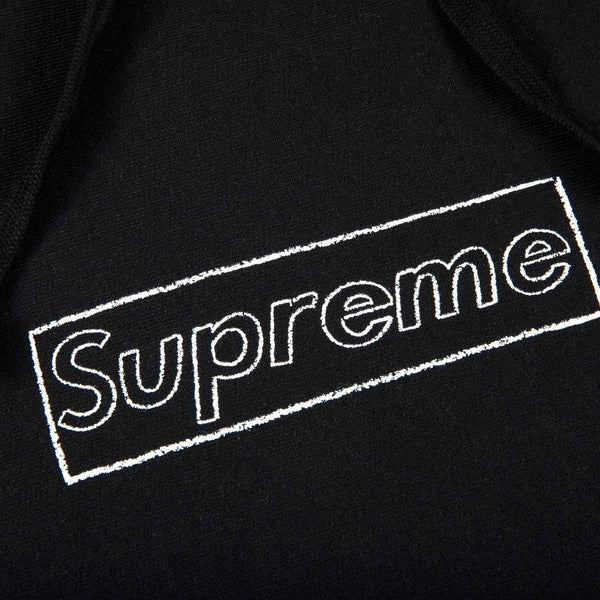 supreme hoodie black and white