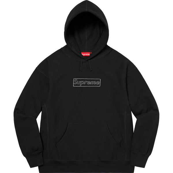 SUPREME X KAWS Chalk Box Logo Hoodie Black supreme supreme - originalfook singapore