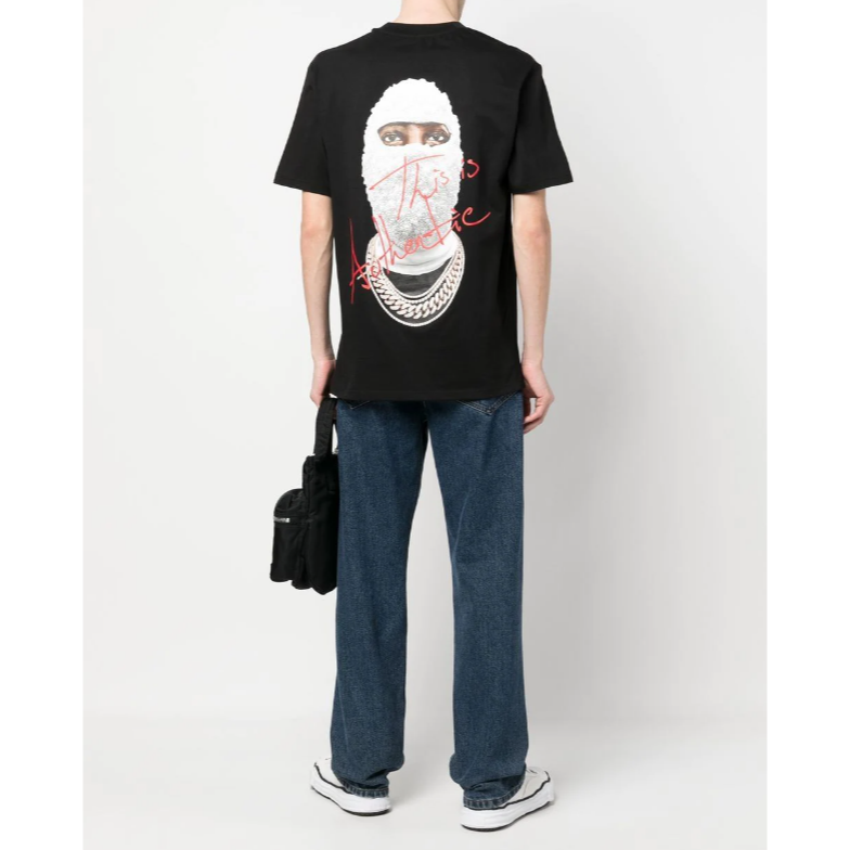 IH NOM UH NIT Paris Mask Authentic Back Print Tee Black NUS23231 IH NOM UH NI IH NOM UH NI - originalfook singapore