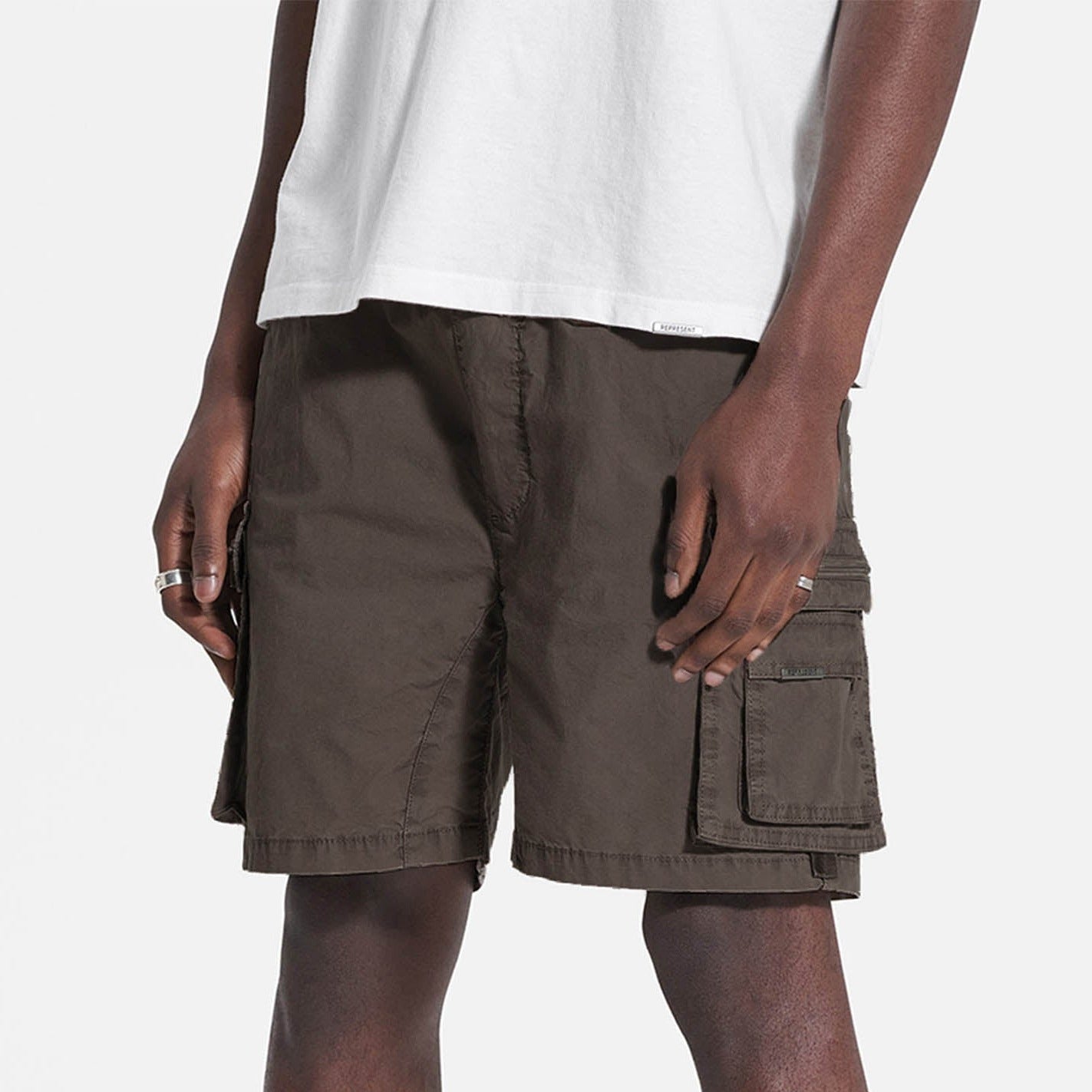 Buy Represent Cargo Shorts Dark Taupe online in Singapore