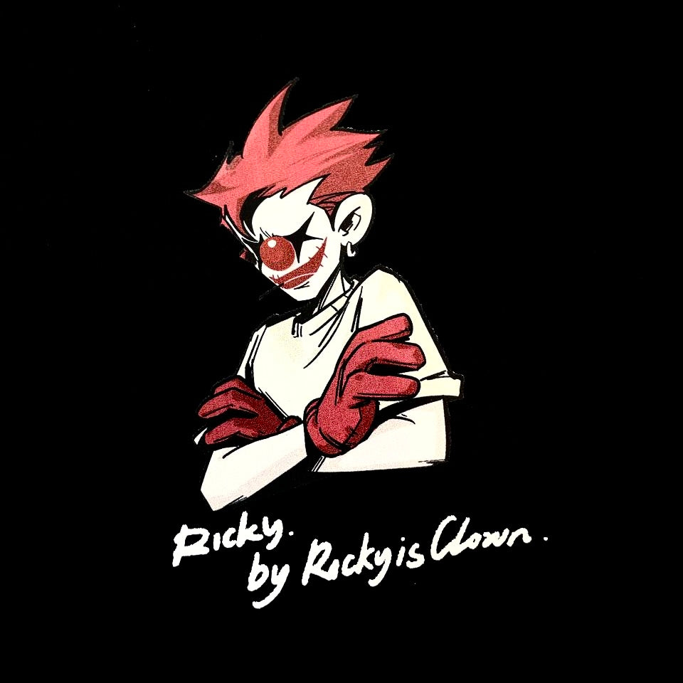 Rickyisclown Limited Edition Comic Joker Black Tee R37240813P (E10)