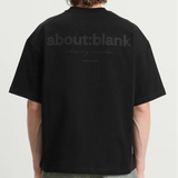 About:Blank Box Logo Tee Black/Black - ORIGINALFOOK