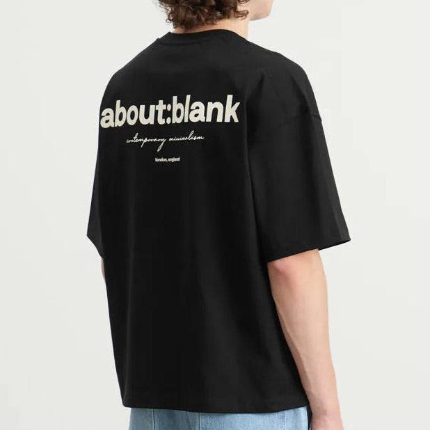 About:Blank Box Logo Tee Black - ORIGINALFOOK