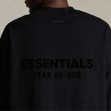 Fear of God Essentials Back Applique V-Neck Tee Black (Oversized)
