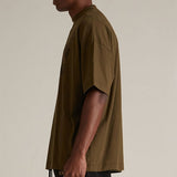 FEAR OF GOD Essentials Collegiate Logo Tee Olive FEAR OF GOD ESSENTIALS FEAR OF GOD ESSENTIALS - originalfook singapore