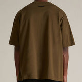 FEAR OF GOD Essentials Collegiate Logo Tee Olive FEAR OF GOD ESSENTIALS FEAR OF GOD ESSENTIALS - originalfook singapore