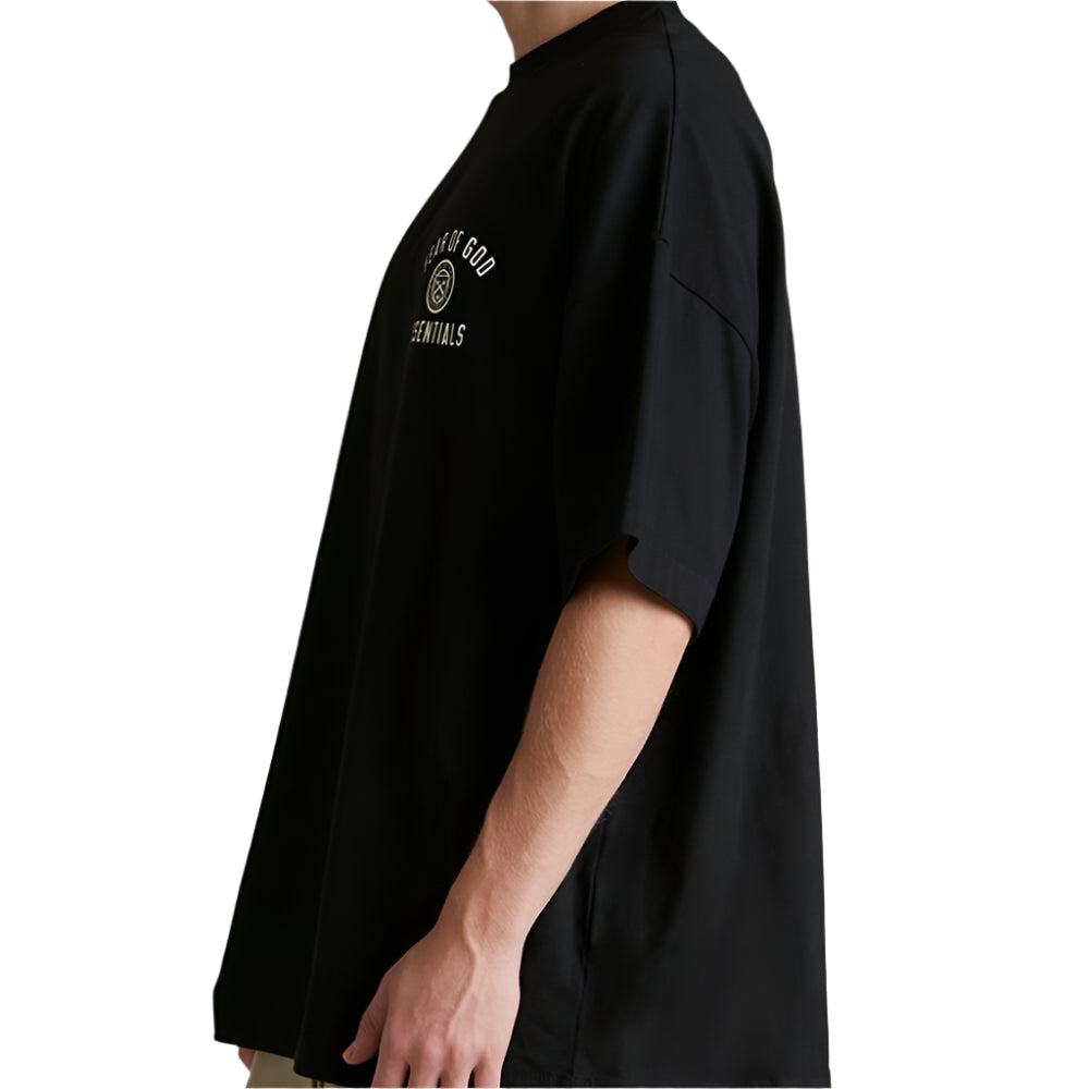 Fear of God Essentials University Logo Tee Black