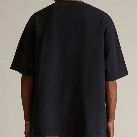 FEAR OF GOD Essentials Collegiate Logo Heavyweight Tee Washed Black FEAR OF GOD ESSENTIALS FEAR OF GOD ESSENTIALS - originalfook singapore