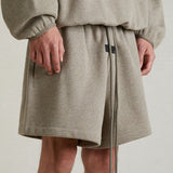 Fear of God Essentials Applique Logo Shorts Heather Grey - ORIGINALFOOK