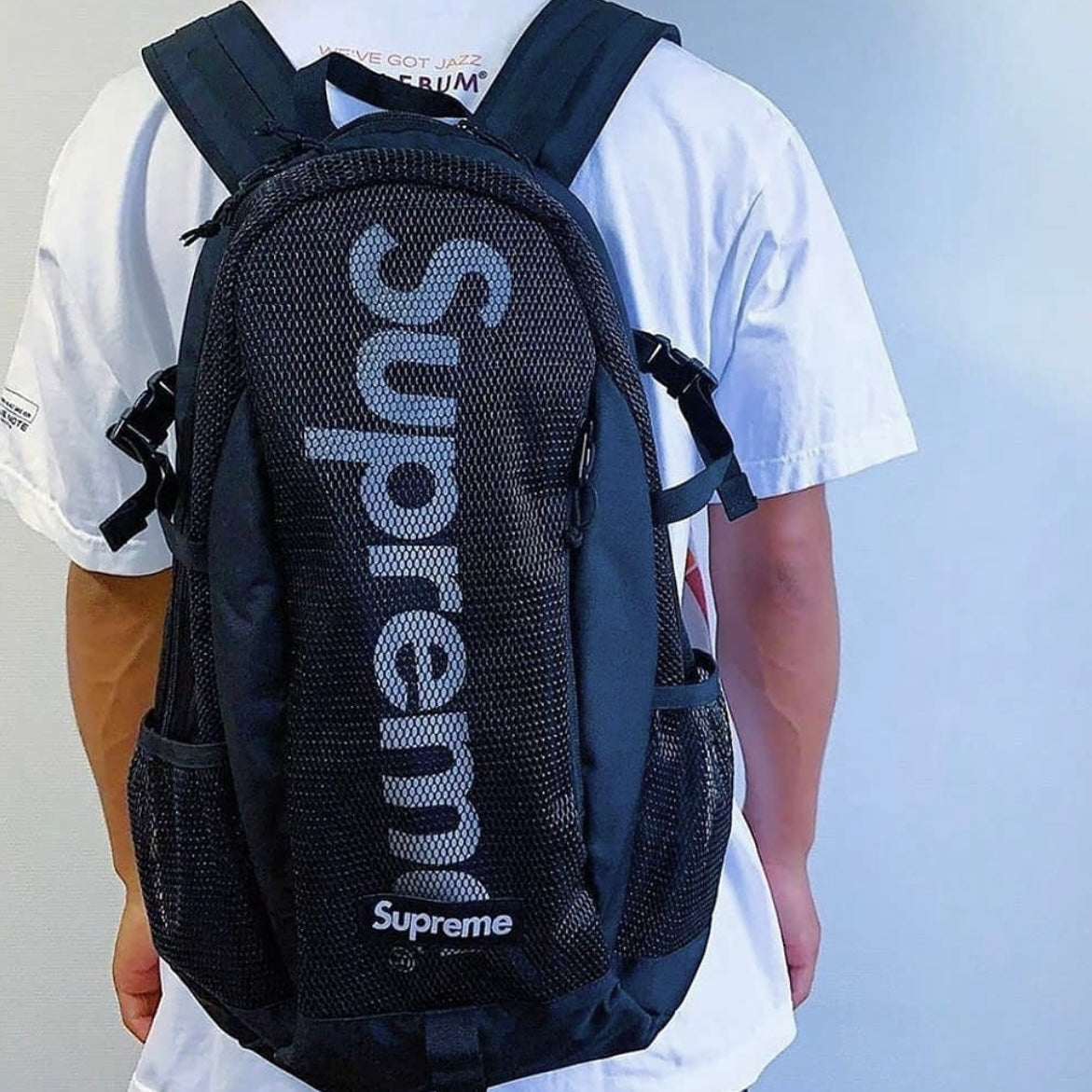 Supreme Reflective Logo Black Backpack