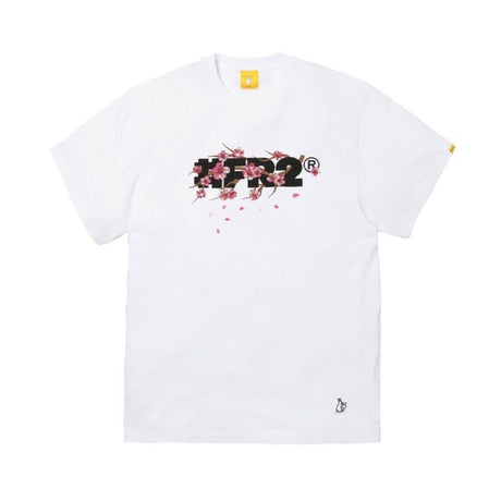 FR2 Fxxking Rabbits Sakura Embroidery Logo Tee White FR2 FR2 - originalfook singapore