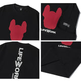 LifeWork Red Bulldog Logo Tee Black LifeWork LifeWork - originalfook singapore