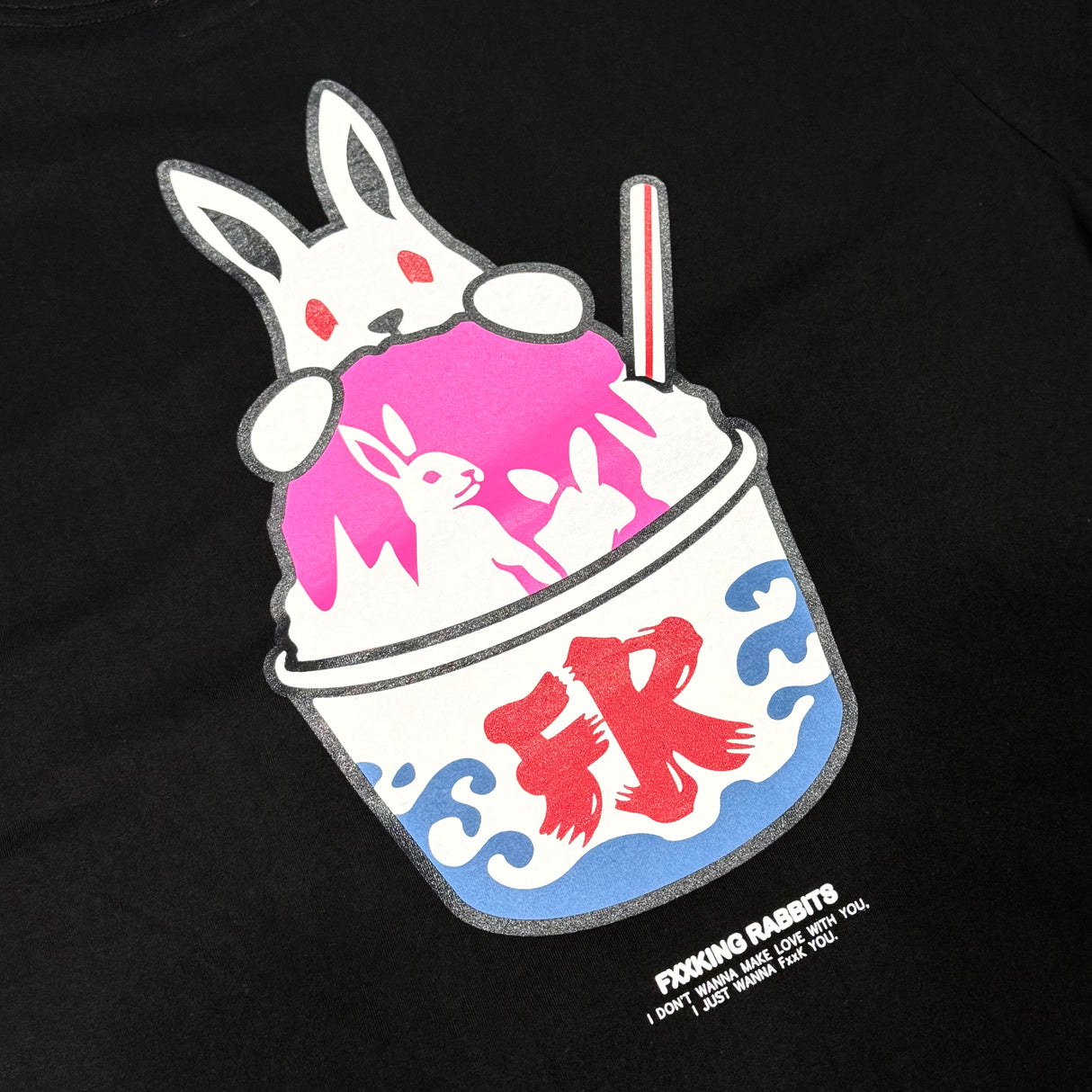 FR2 Shaved Ice Rabbit Tee Black (Japan Exclusive)