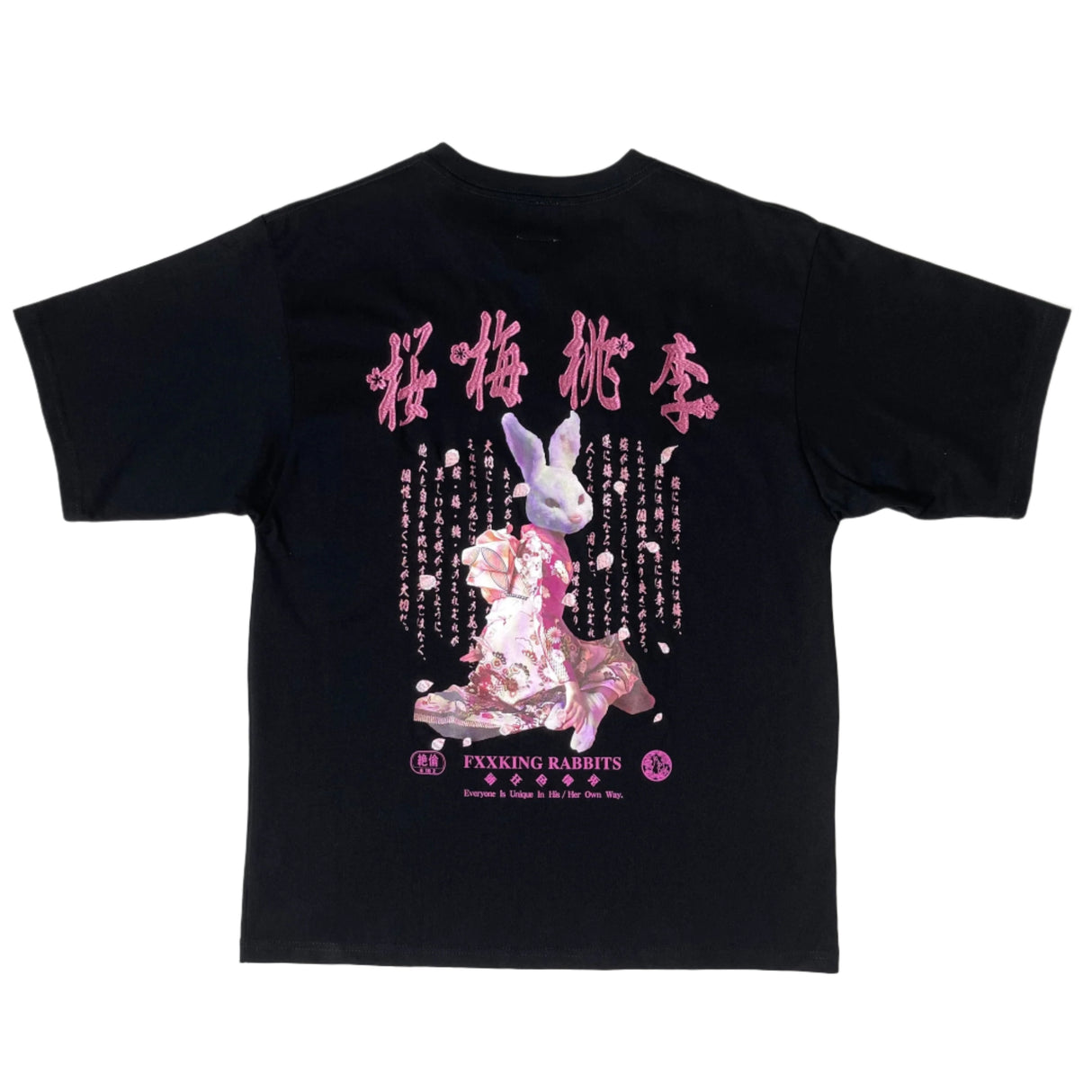 FR2 Embroidery Kimono Rabbit Tee Black (Japan Exclusive)