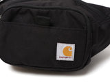 Black Carhartt Classic Waist Bag with adjustable strap and multiple compartments, designed for convenience and style.