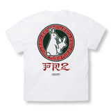 FR2 Fxxking Rabbits Round Logo Embroidery Tee White FR2 FR2 - originalfook singapore