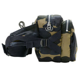 Porter Yoshida Japan large waist bag in camo with counter shade design, durable fabric, and adjustable strap.