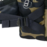 Porter Yoshida Japan Counter Shade large waist bag in camouflage with multiple compartments and adjustable strap.