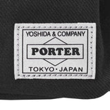 Porter Yoshida Japan Switch waist bag in black with adjustable strap and zippered compartments, stylish and practical accessory.